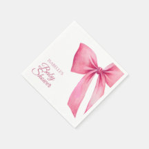 Chica de lazo rosa Baby Shower