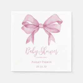 Servilleta De Papel Chica de lazo rosa Baby Shower