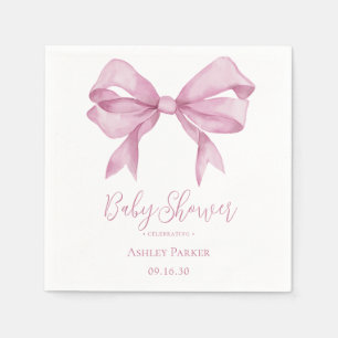 Servilleta De Papel Chica de lazo rosa Baby Shower