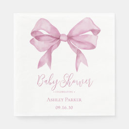 Servilleta De Papel Chica de lazo rosa Baby Shower