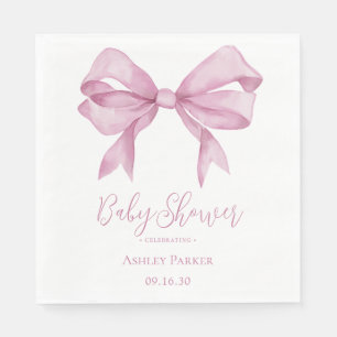 Servilleta De Papel Chica de lazo rosa Baby Shower
