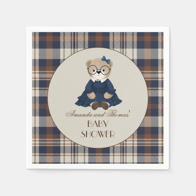 Servilleta De Papel Chica de lujo para baby shower  (Anverso)