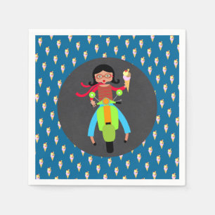 Servilleta De Papel Chica de motociclismo italiano Birthday Party