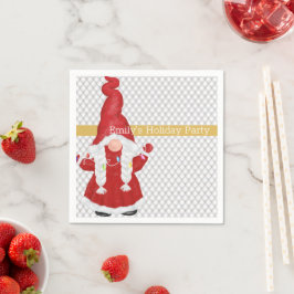 Servilleta De Papel Chica de Navidades inteligentes Gnome personalizad