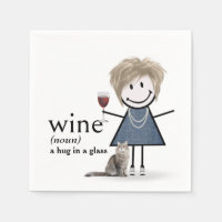 Chica de palitos con vino y gato
