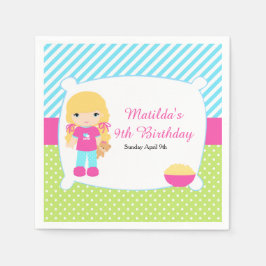 Servilleta De Papel Chica de pelo rubio Fiesta de sueño