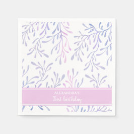 Servilleta De Papel Chica de Sirenas Oceánicas Primer Fiesta de Vida M