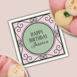 Servilleta De Papel Chica de temas de París rosa francés Napkin de pap