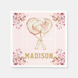 Servilleta De Papel Chica de tenis Cumpleaños Personalizada