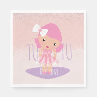 Chica de tutú minimal cumpleaños dibujos animados 