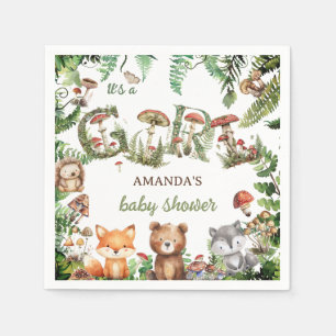 Servilleta De Papel Chica del bosque Baby Shower
