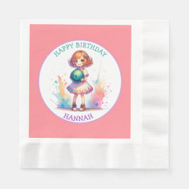 Servilleta De Papel Chica del Fiesta de boliche Anime Cumpleaños Perso