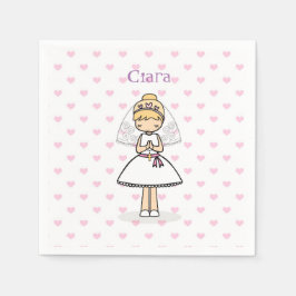 Servilleta De Papel Chica del primer día de la comunicación personaliz