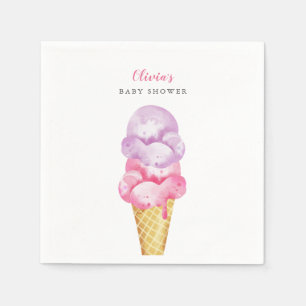Servilleta De Papel Chica del tema del helado Baby Shower