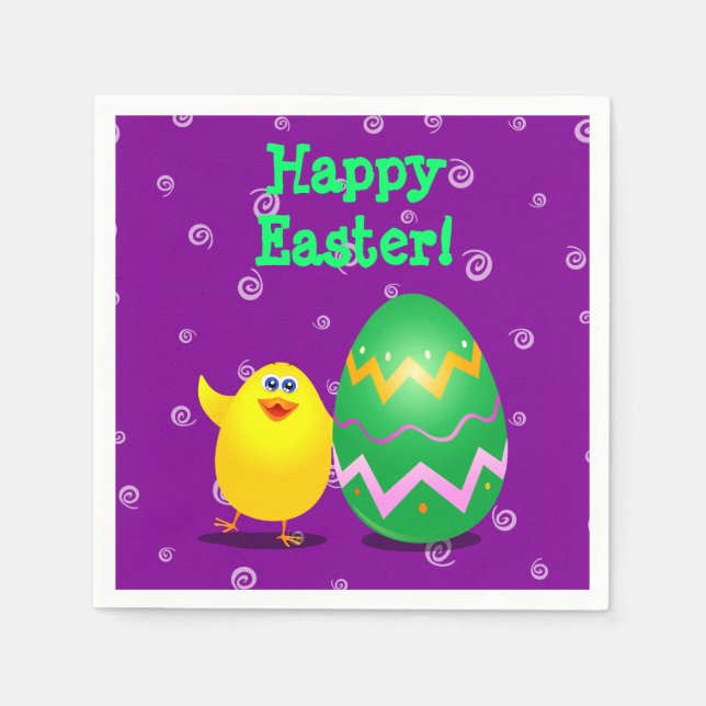 Servilleta De Papel Chica divertida de Pascua (Anverso)