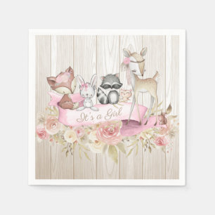 Servilleta De Papel Chica ducha de bebé Bosque Animal