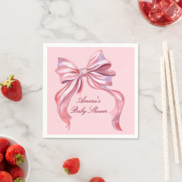 Servilleta De Papel Chica Elegante de Arco de Acuarela Rosa para Baby 