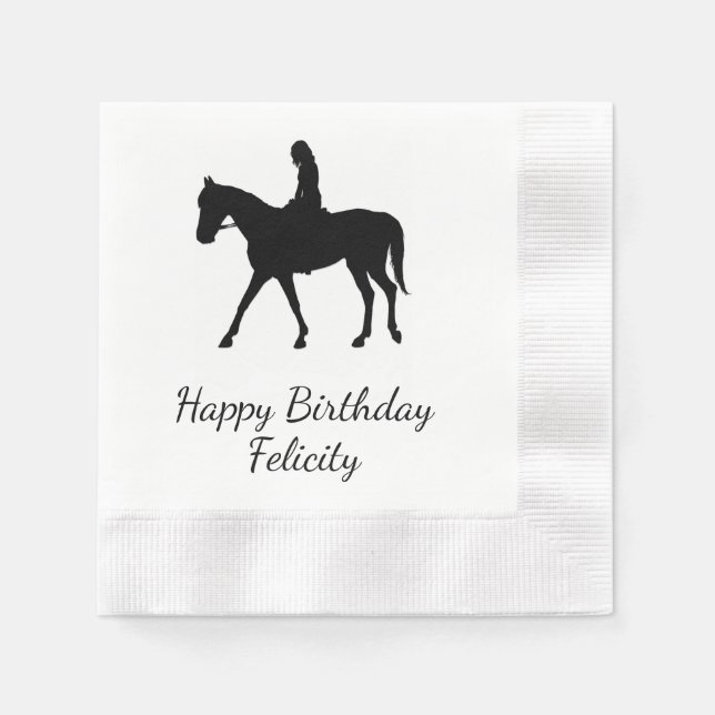 Servilleta De Papel Chica en caballo personalizado (Anverso)