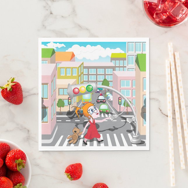 Servilleta De Papel Chica En Un Cruce Peatonal (Subido por el creador)