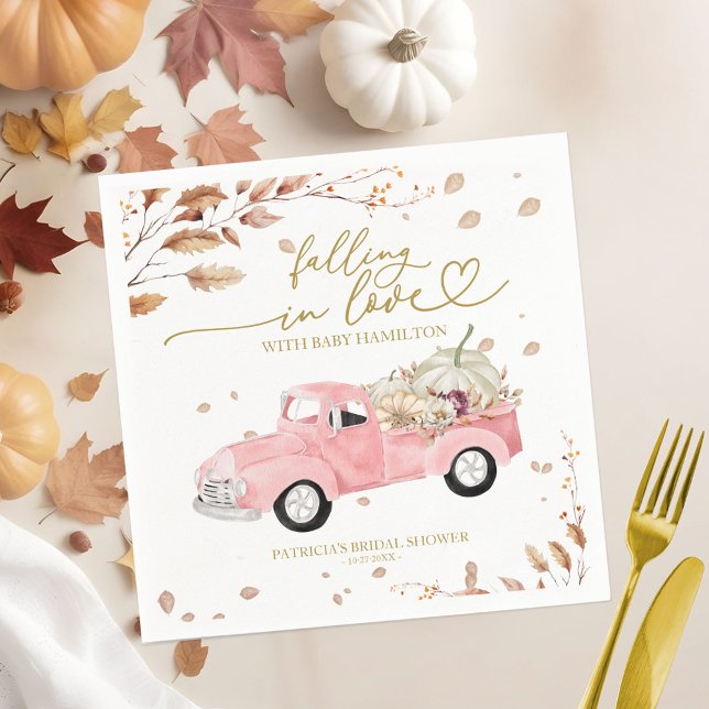 Servilleta De Papel Chica Enamorada Bebe Shower de Caída (Subido por el creador)