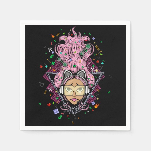 Servilleta De Papel Chica Gamer (Anverso)