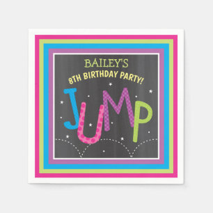Servilleta De Papel Chica Jump Birthday Party Trampoline Bonza House