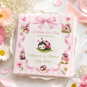 Servilleta De Papel Chica Little Love Bug Baby Shower