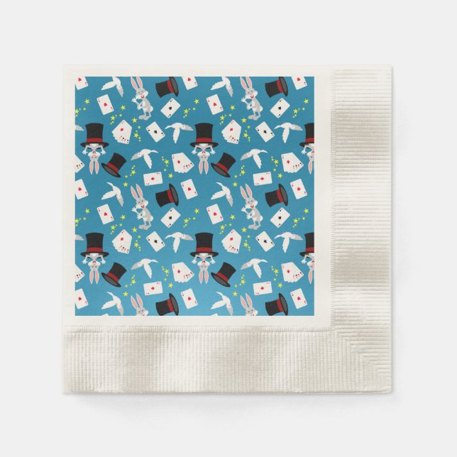 Servilleta De Papel Chica mago muestra fiesta de cumpleaños (Anverso)