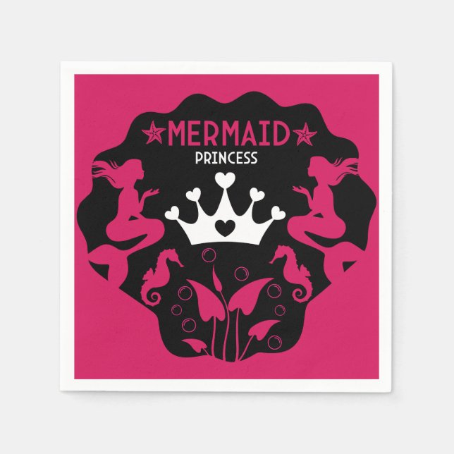 Servilleta De Papel Chica Mermaid Princess (Anverso)