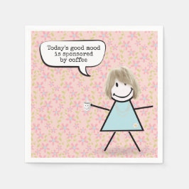 Servilleta De Papel Chica Palo Con Café Mug
