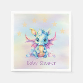 Servilleta De Papel Chica Pastel Cute Dragon Baby Shower