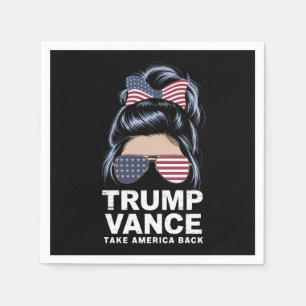 Servilleta De Papel Chica Pelo Revuelto Trump Vance Devuelven América
