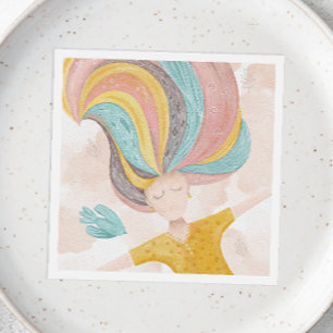 Servilleta De Papel Chica personalizado de color de agua tierno. Fanta