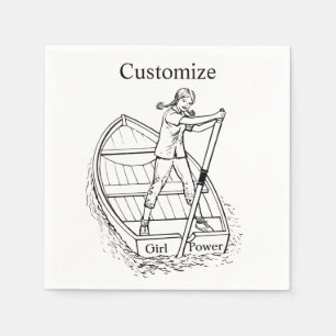 Servilleta De Papel Chica Power Sculling Boat Thunder_Cove