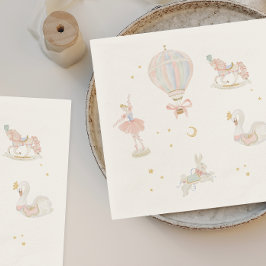 Servilleta De Papel Chica Princesa Rosa Ballerina Fiesta de Cumpleaños