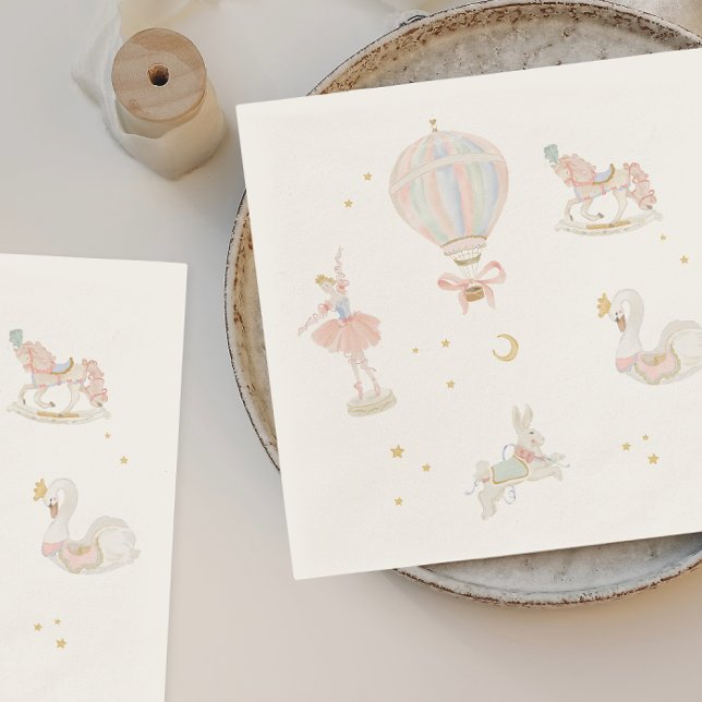 Servilleta De Papel Chica Princesa Rosa Ballerina Fiesta de Cumpleaños (Subido por el creador)