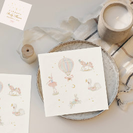 Servilleta De Papel Chica Princesa Rosa Fairytale Ballerina Baby Showe