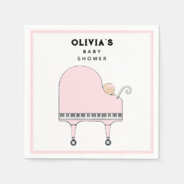 Servilleta De Papel Chica Rosa de Baby Shower