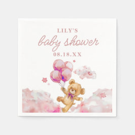 Servilleta De Papel Chica rosa de espera parcial Baby Shower