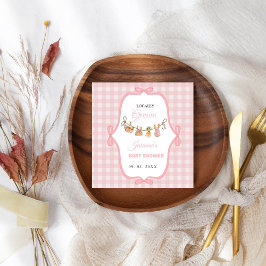 Servilleta De Papel Chica rosa de origen local ducha de bebé Rociar el