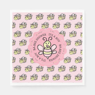 Servilleta De Papel Chica Rosa Honey Bee Baby Shower