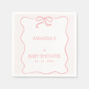 Servilleta De Papel Chica rosa moderno dobla papel Baby Shower