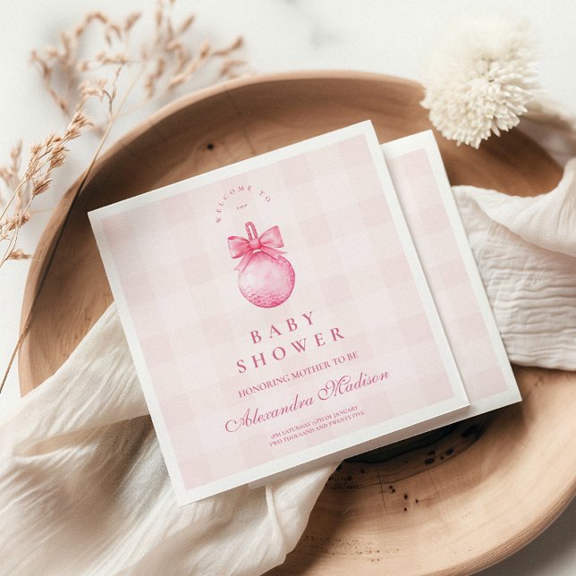 Servilleta De Papel Chica rosado Baby Shower (Subido por el creador)