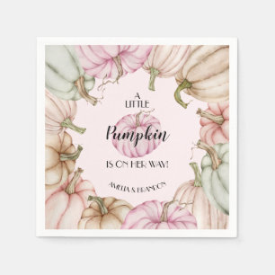 Servilleta De Papel Chica rosado de las calabazas Pastel Baby Shower