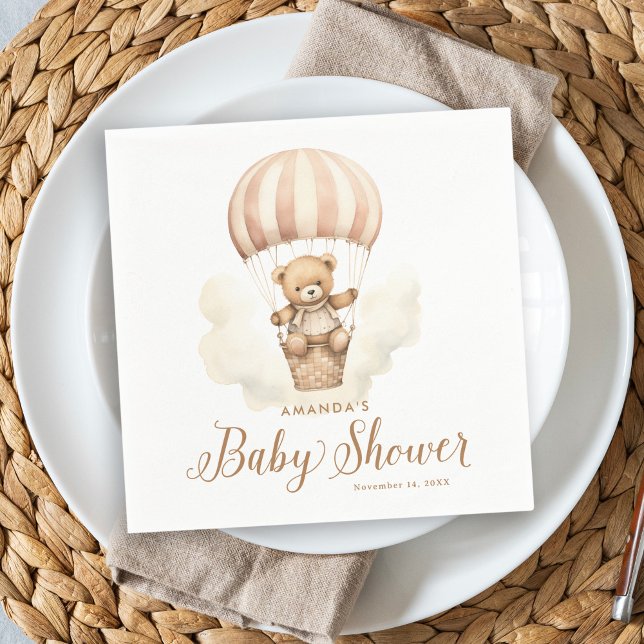 Servilleta De Papel Chica Teddy Bear Baby Shower (Subido por el creador)