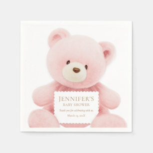 Servilleta De Papel Chica Teddy Bear Baby Shower Paper