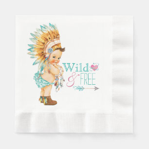 Servilleta De Papel Chica Tribal Baby Shower