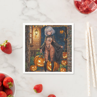 Servilleta De Papel Chica valiente de Halloween Truco o trato Pintura 