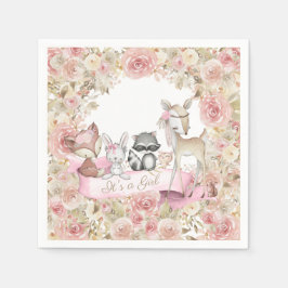 Servilleta De Papel Chica Woodland Baby Shower