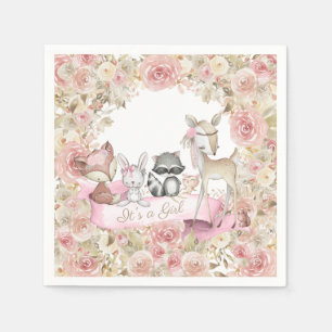 Servilleta De Papel Chica Woodland Baby Shower